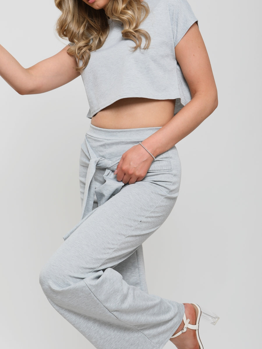 Boxy Crop Top & Tie Knot Trouser Co-ord