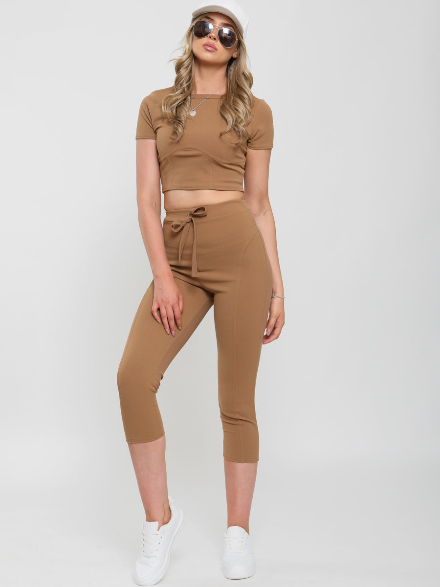 Crop Top & Cropped Leggings Co-ord