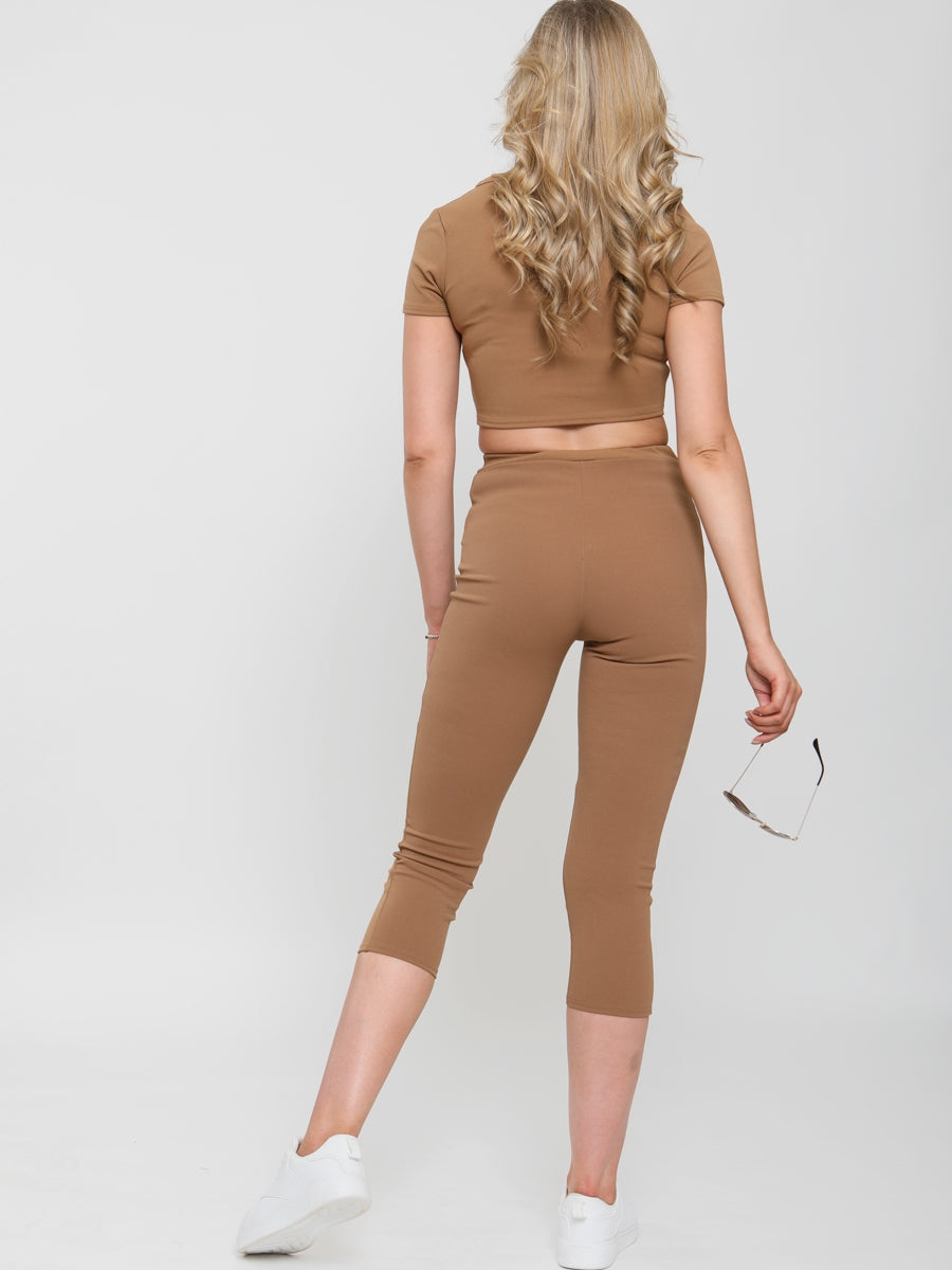Crop Top & Cropped Leggings Co-ord
