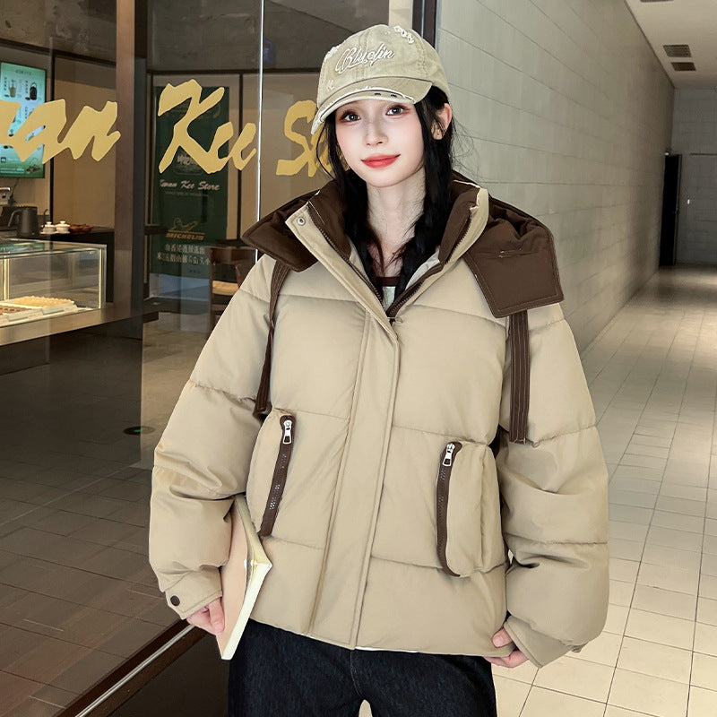 Cotton-padded Winter Thickened Hooded Warm Jacket
