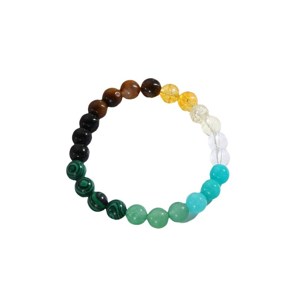 Universal Natural Stone Bracelet Citrine Dongling Stone Malachite Bracelet