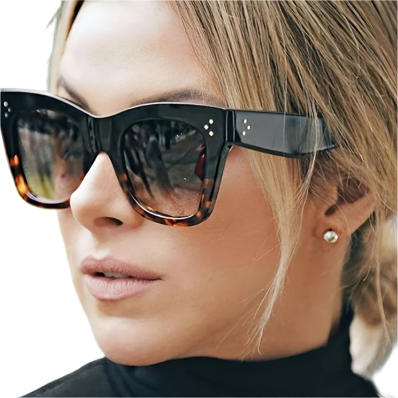 ZXRCYYL Cat Eye Fashion Glasses, Polycarbonate Frame with AC Lens, Anti-Reflective Eyewear