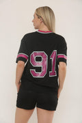 LA Varsity T-Shirt With Shorts Co-ord