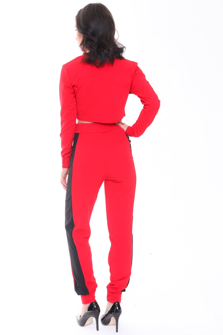 USA Crop Top And Trouser Loungewear