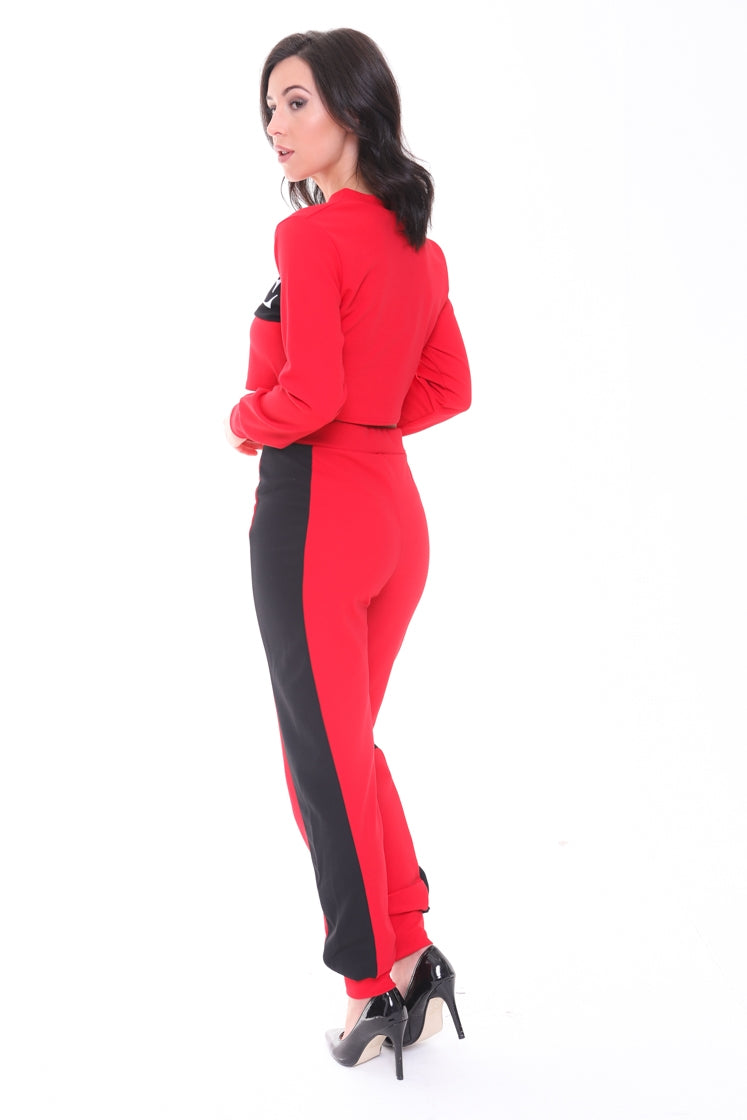 Vogue Crop Top And Trouser Loungewear