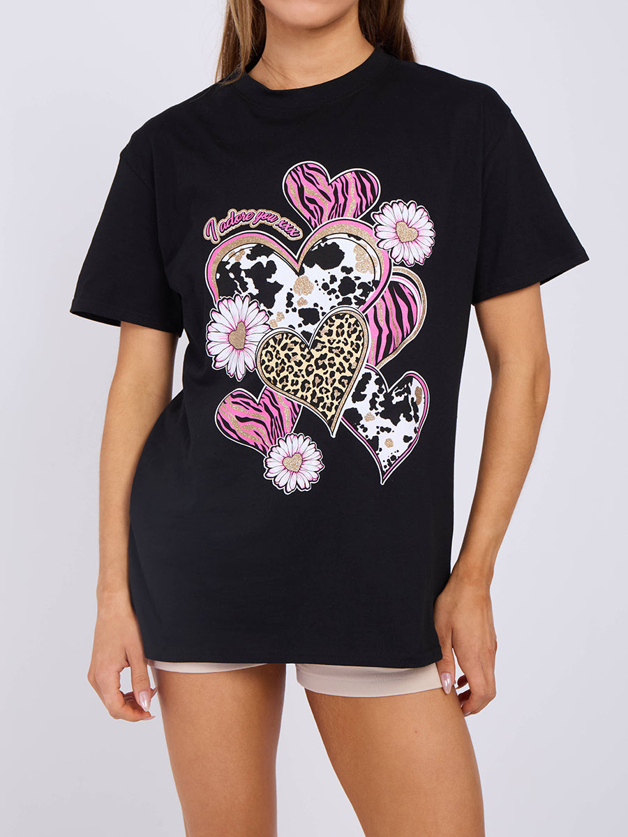 I Adore You Graphic Printed T-Shirt