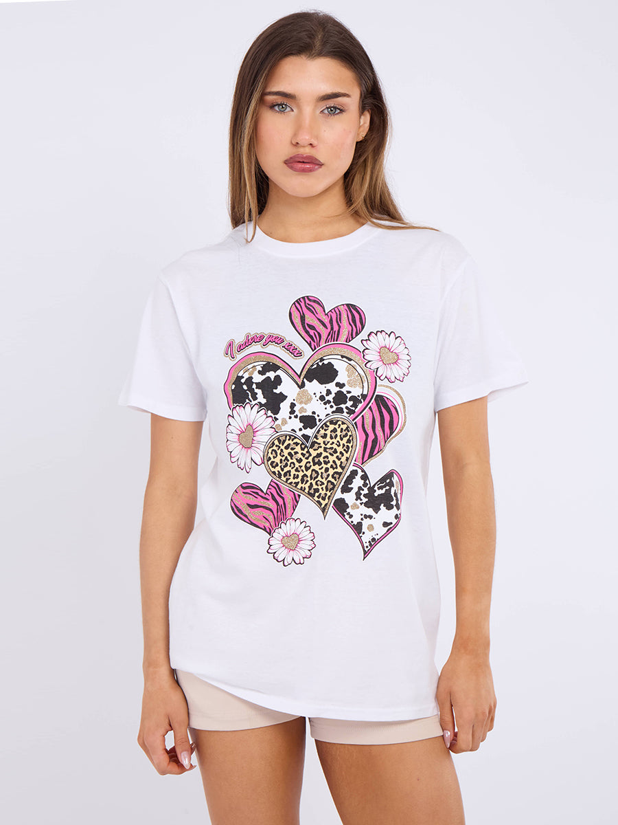 I Adore You Graphic Printed T-Shirt
