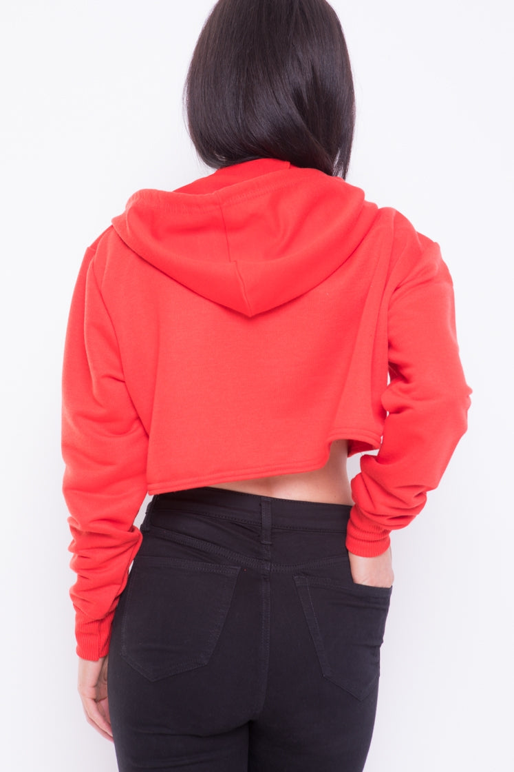 Oversized Guilty Cropped Hooded Jumper