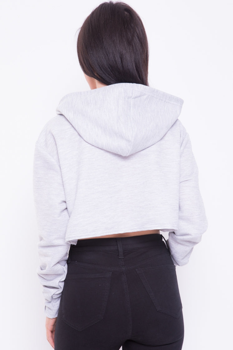 Oversized Guilty Cropped Hooded Jumper