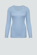 Organic Cotton Breathable Long Sleeve Undershirt: Womens