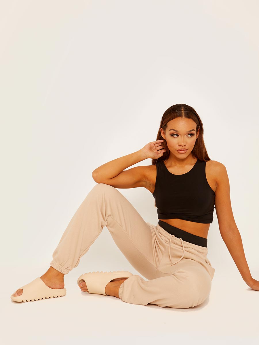 Joggers With High Waist Elastic Band
