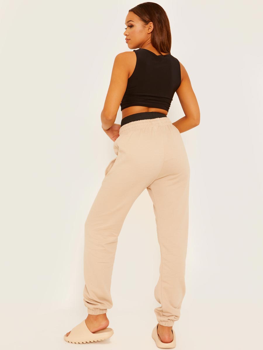 Joggers With High Waist Elastic Band