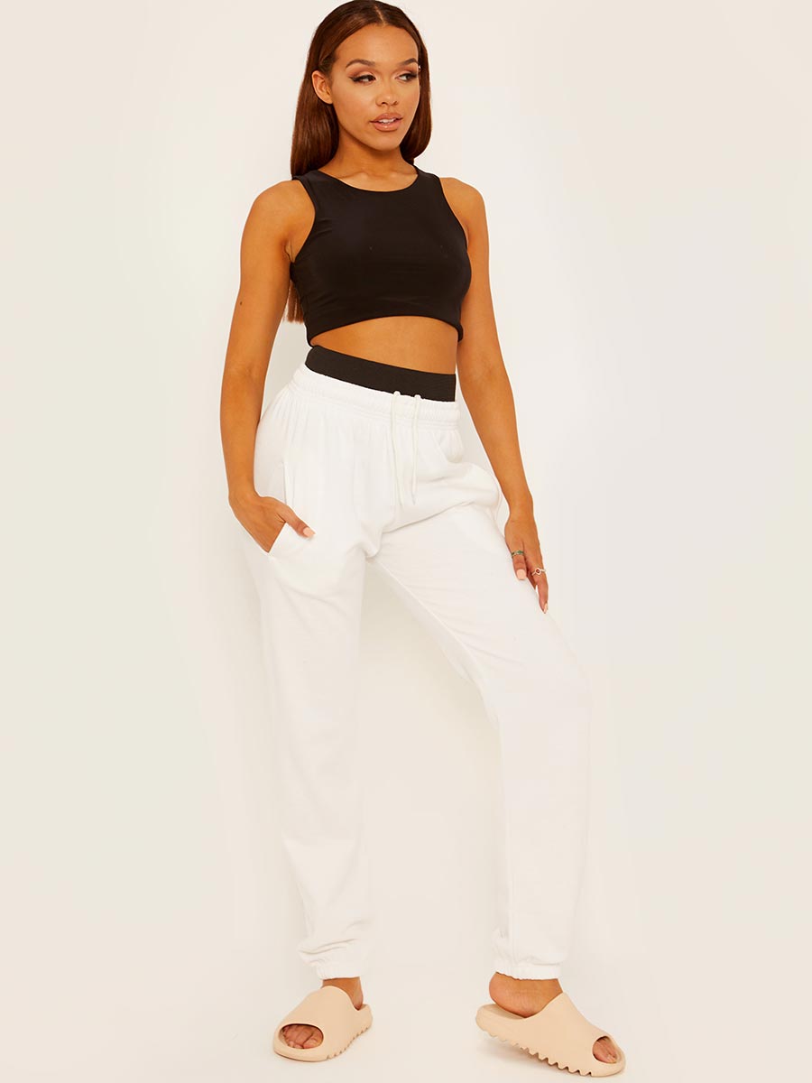 Joggers With High Waist Elastic Band