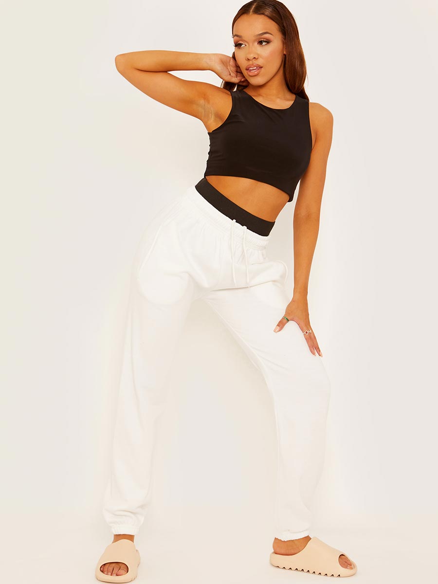 Joggers With High Waist Elastic Band