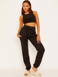 Joggers With High Waist Elastic Band