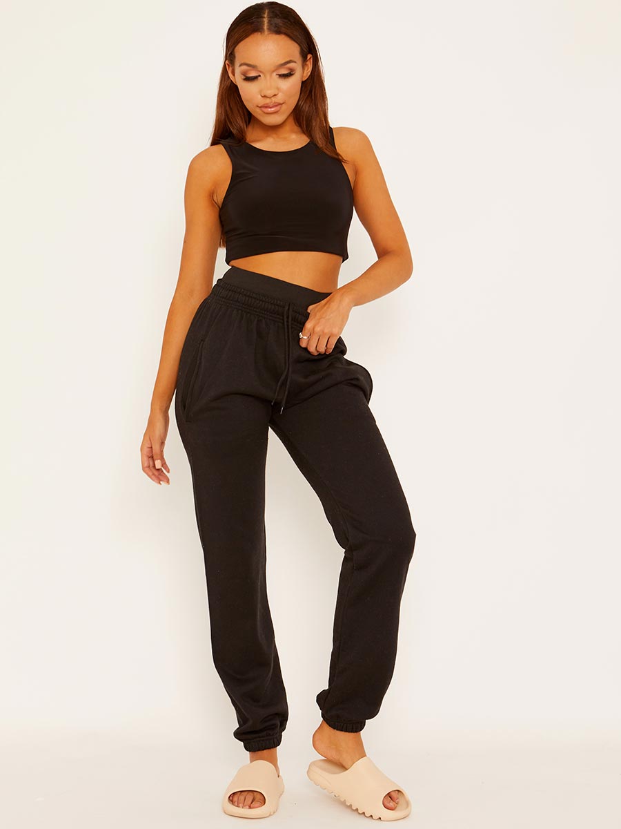 Joggers With High Waist Elastic Band
