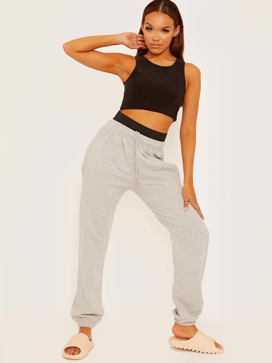 Joggers With High Waist Elastic Band