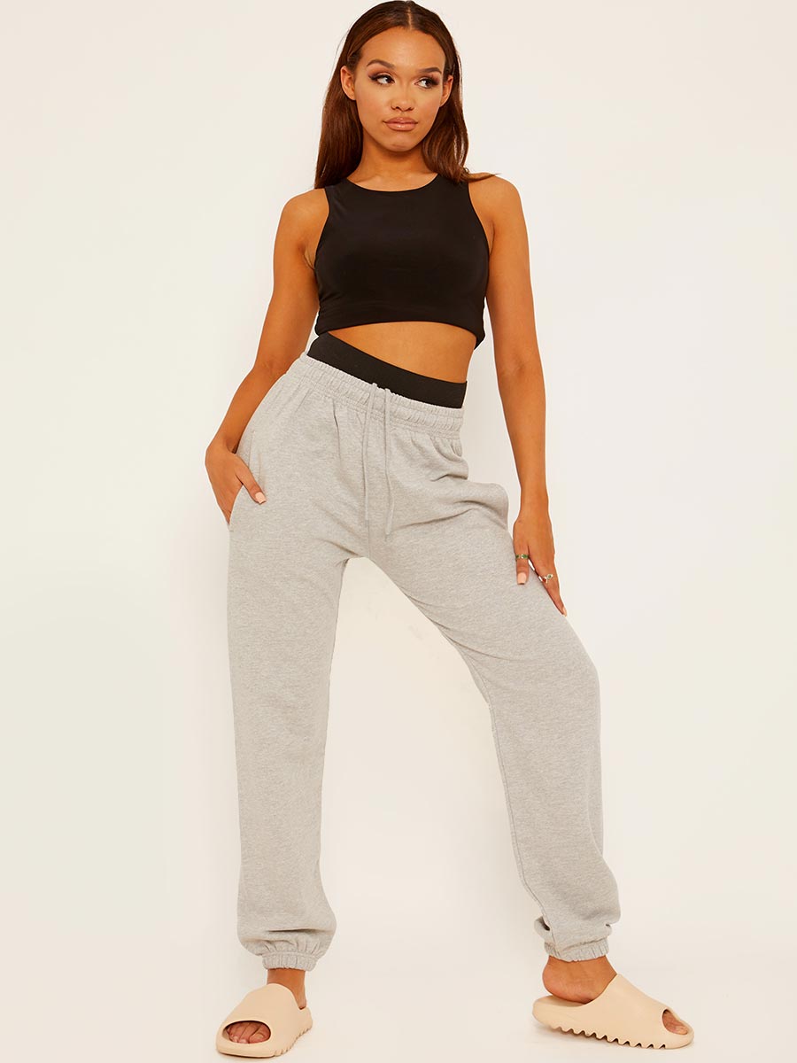 Joggers With High Waist Elastic Band