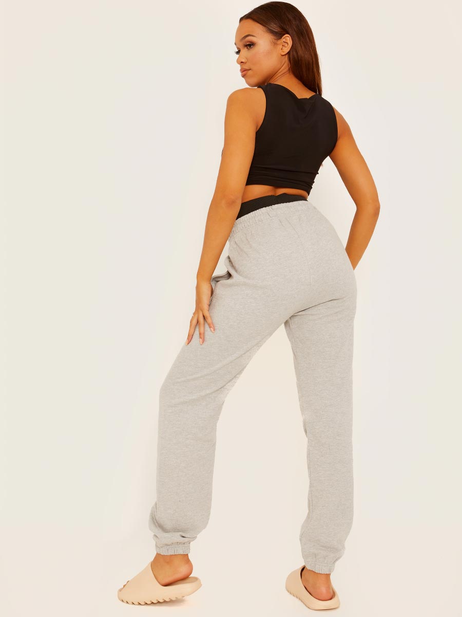Joggers With High Waist Elastic Band