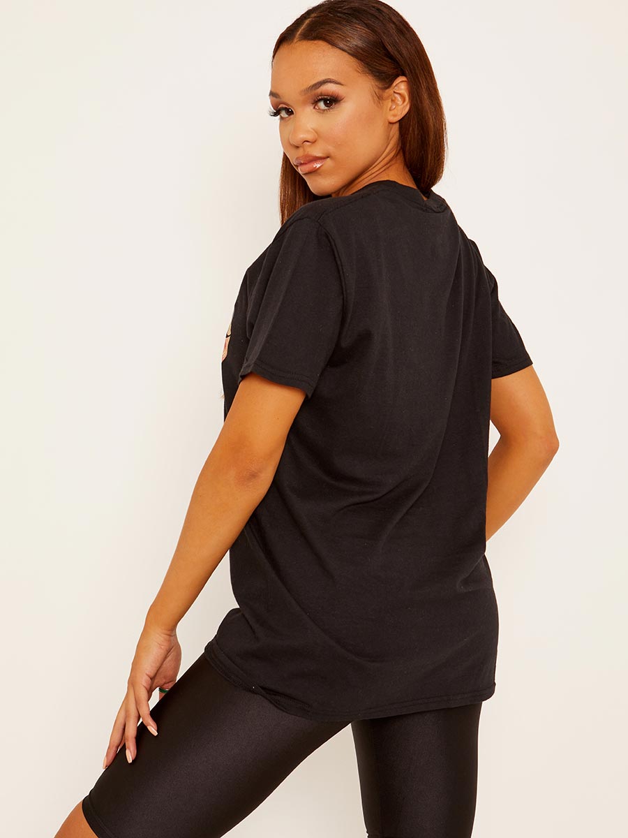 Chevron Lip Graphic Printed T-Shirt