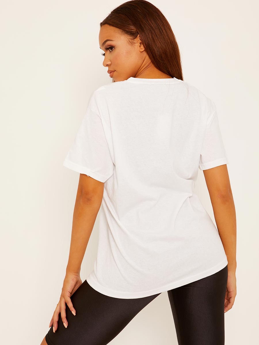Chevron Lip Graphic Printed T-Shirt