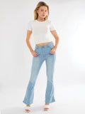 Wide Leg Cross Studded Denim Jeans
