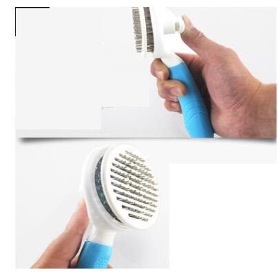 Pet comb automatic hair removal comb dog comb pet self-cleaning comb small dog cat  knot needle comb self-cleaning comb