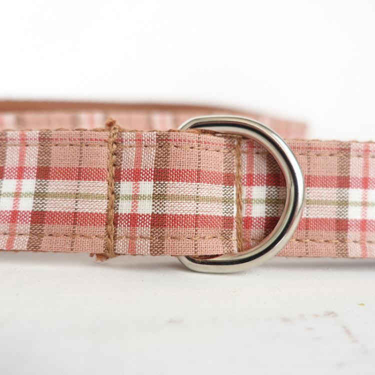 Pet leash, comfortable personality plaid dog chain