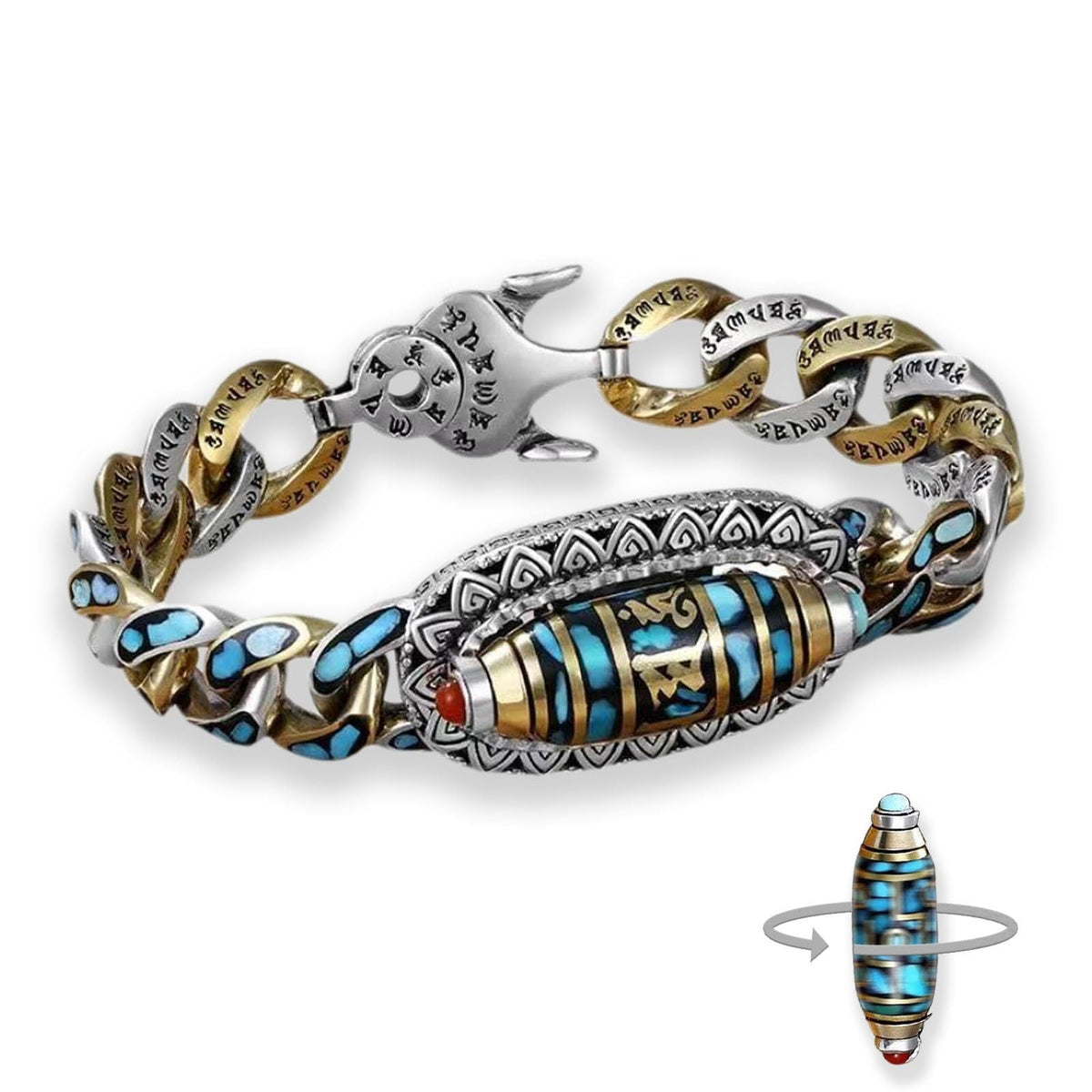 Retro Nine Eye Pearl Spinning Bracelet