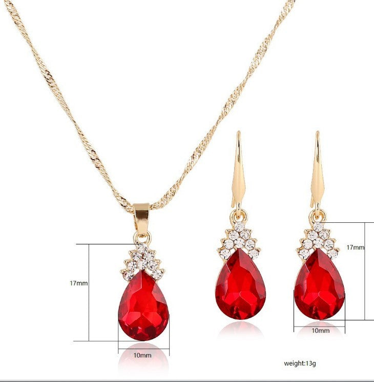 Diamond Crystal Necklace & Earrings Sets