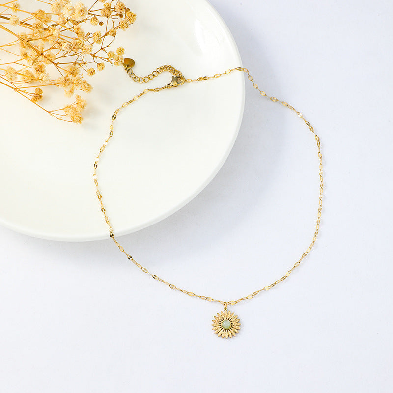 Small Sun Stainless Steel Necklace