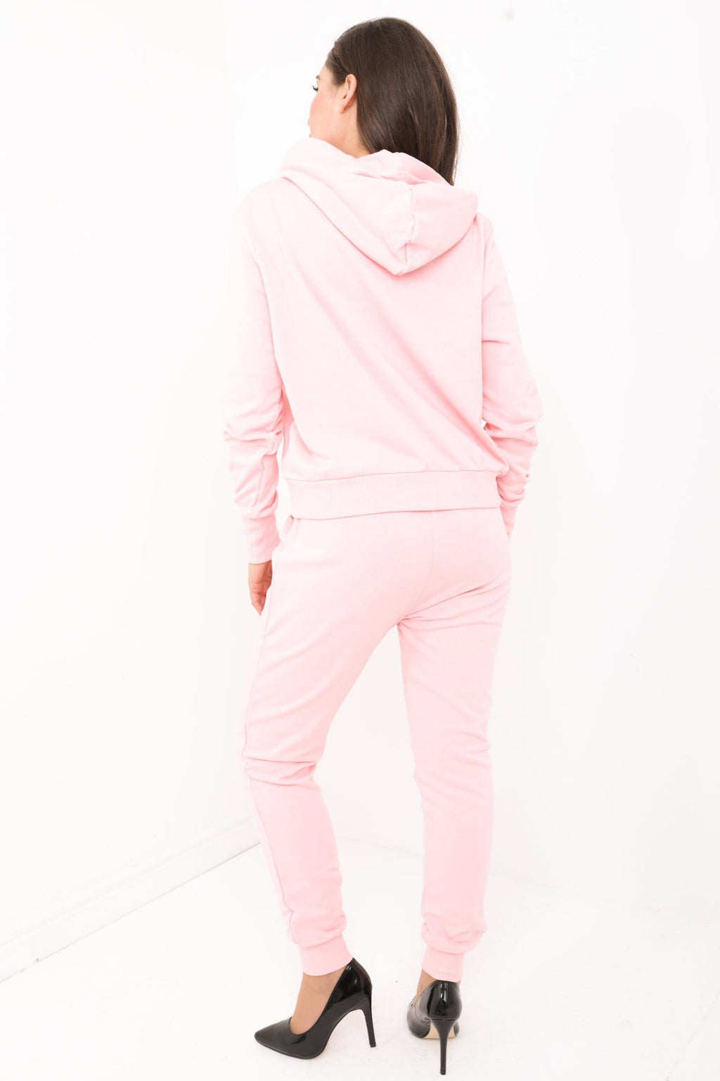 Diamante Embellished Drawstring Hooded Loungewear