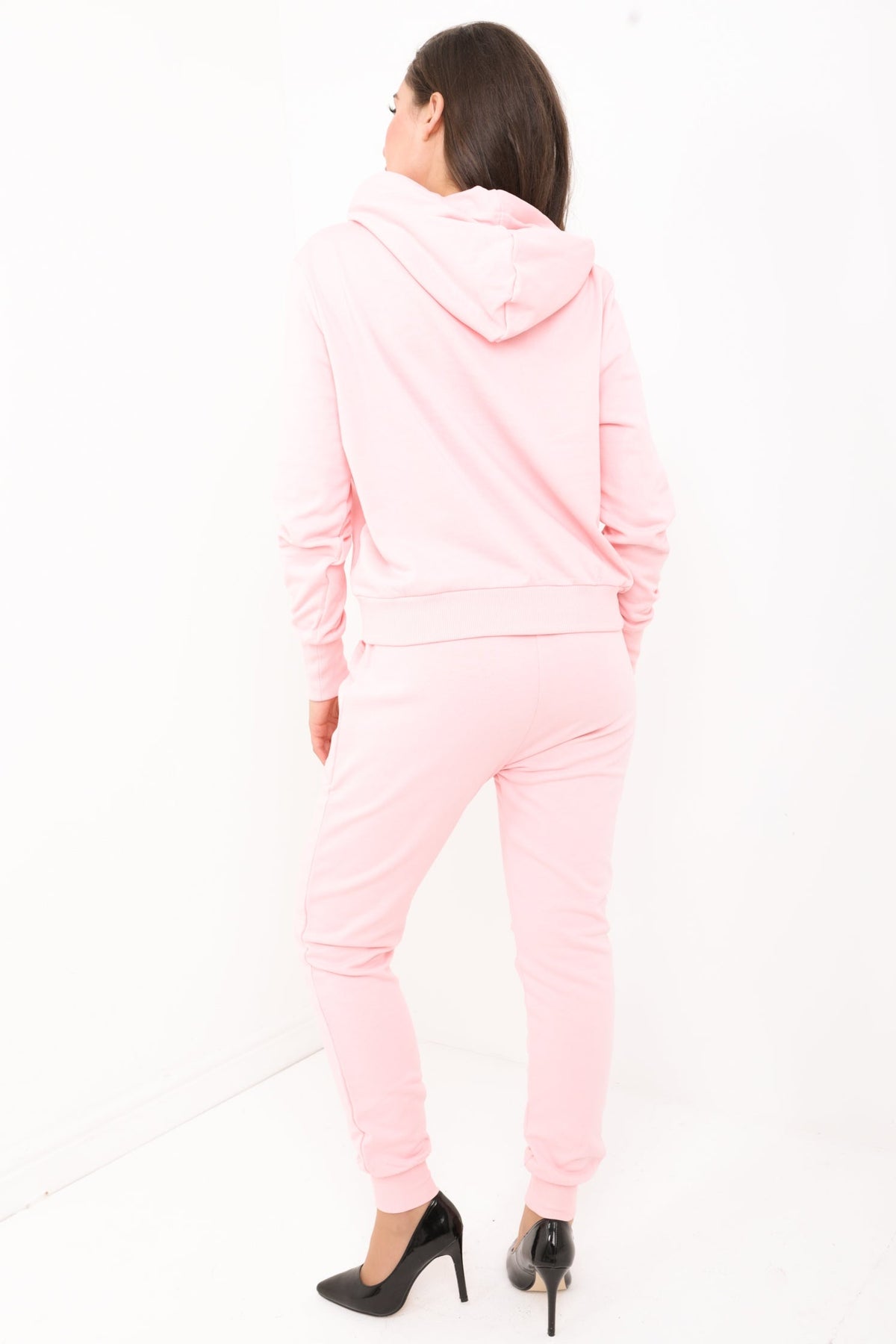 Diamante Embellished Drawstring Hooded Loungewear