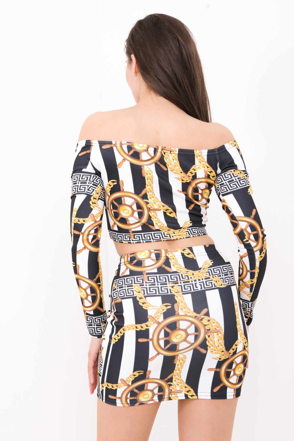 Ship Wheel Chain Print Co-ord Set
