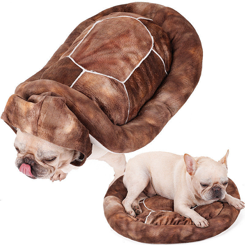 Tortoise Dual Purpose Transfiguration Multifunctional Pet Nest Winter Warm Clothing