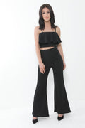 Frill Cami Top And Wide Leg Trouser Set