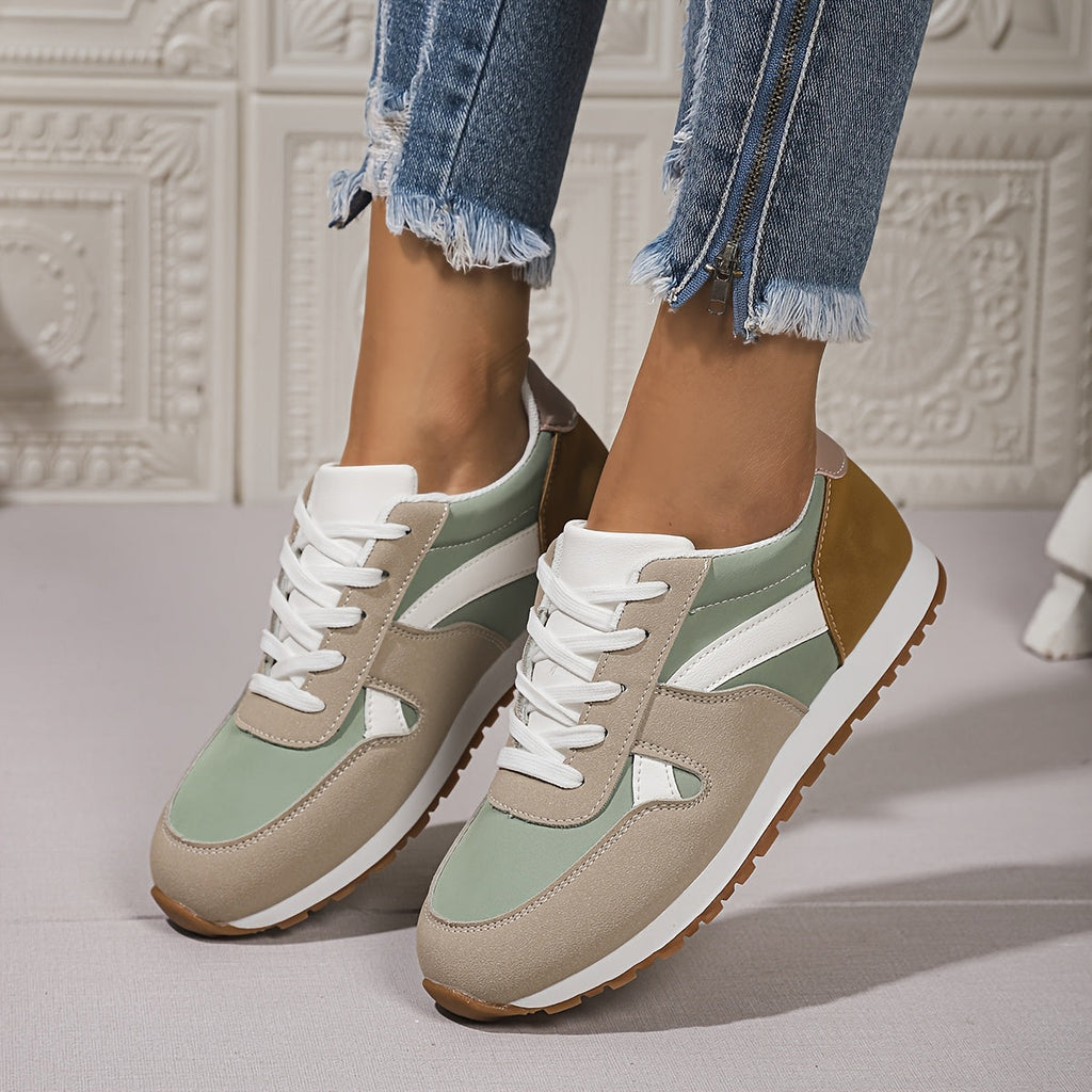 Lightweight Lace-up Low Top Rubber Sole Women's Sneakers