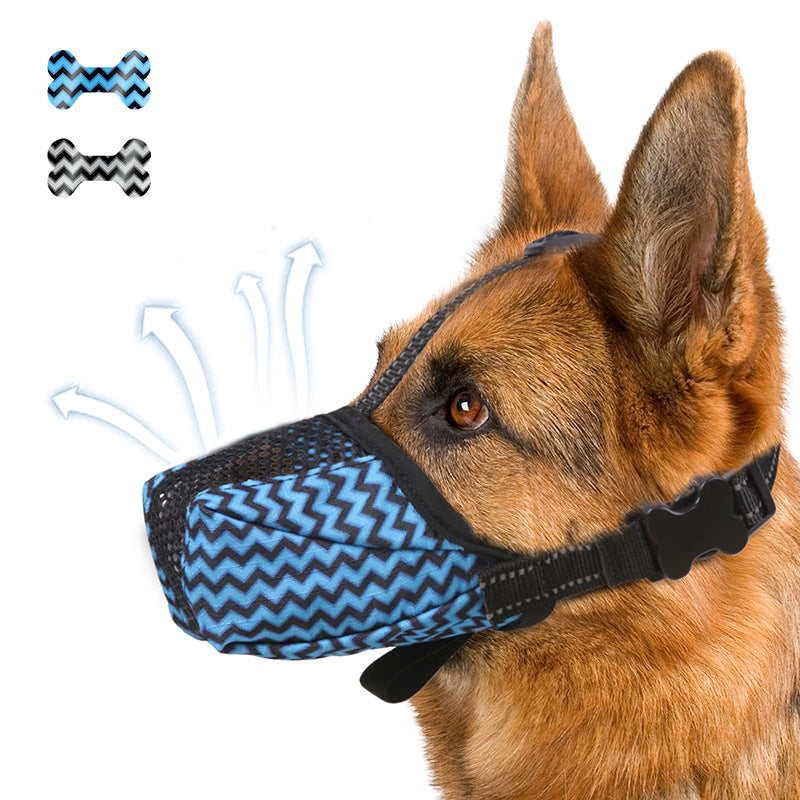 Dog Muzzle Air Mesh Breathable Muzzle For Medium Large Sized Dogs To Anti  Prevent Biting Barking Chewing Soft Basket Muzzle For German Shepherd Dog With Reflective  Adjustable Strap