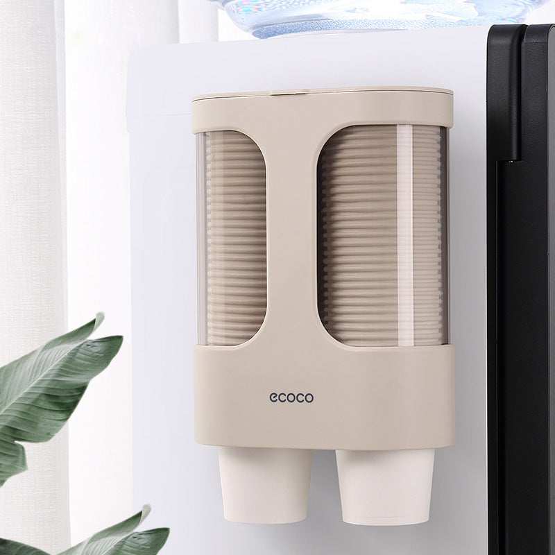 Disposable Paper Cups Dispenser - Wall Mounted Cup Holder for Water Dispenser Kitchen Office