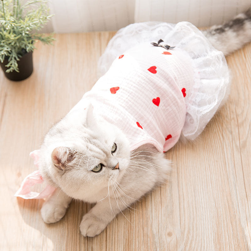 Breathable Kitten British Short Cute Puppy Cat Pet Skirt