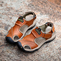 Large Size Two-layer Leather Toe Outdoor Casual Sandals