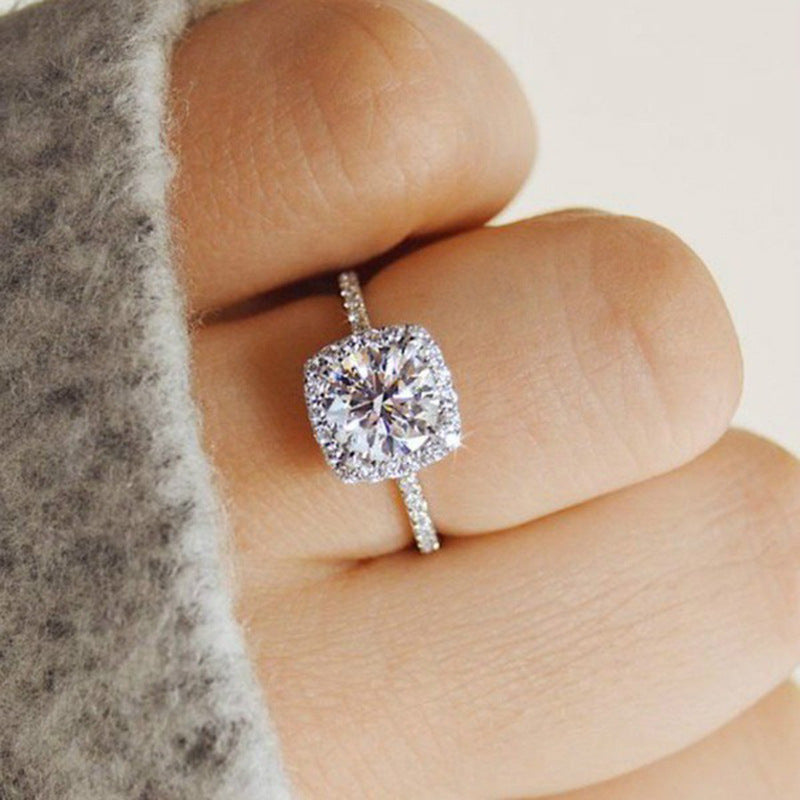 Cross-Border European And American Valentine'S Day Gift Jewelry Fashion Engagement Ring
