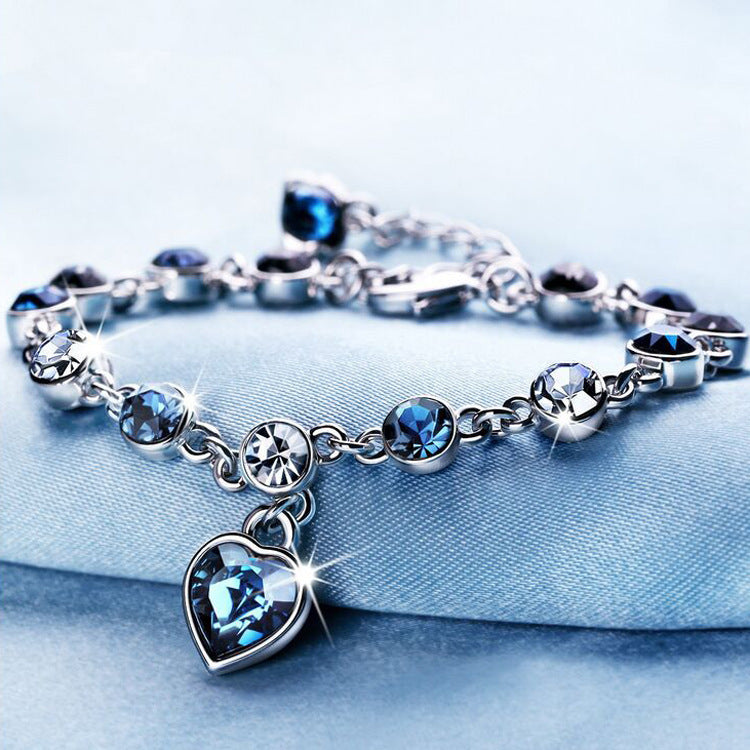 Heart of the Ocean Crystal Bracelet