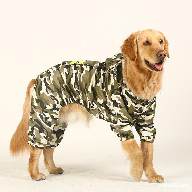 Dog Raincoat Edge Shepherd Four-Legged Big Dog Clothes Labrador Satsuma