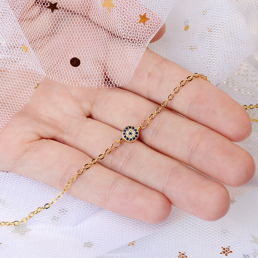 Circle Eye Blue Zicron Bracelet