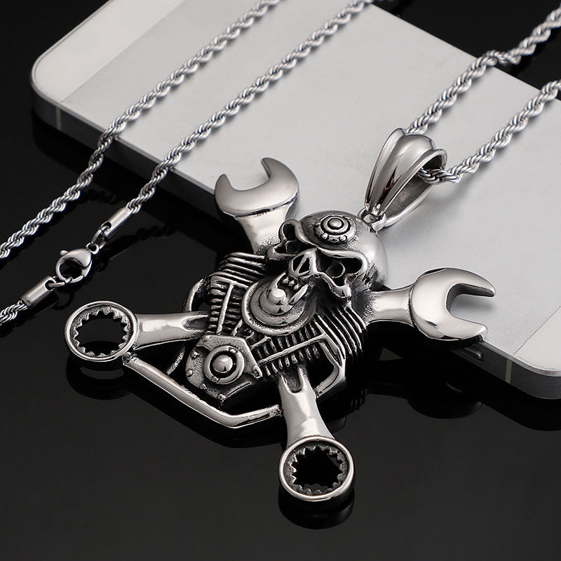Titanium Steel Pirate Skull Pendant