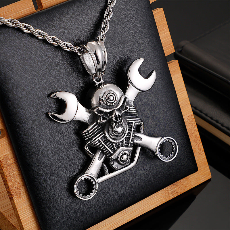 Titanium Steel Pirate Skull Pendant