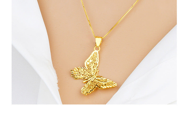 Butterfly Pendant Chain Necklace