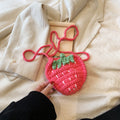Handmade Knitted Wool Strawberry Crossbody Bag