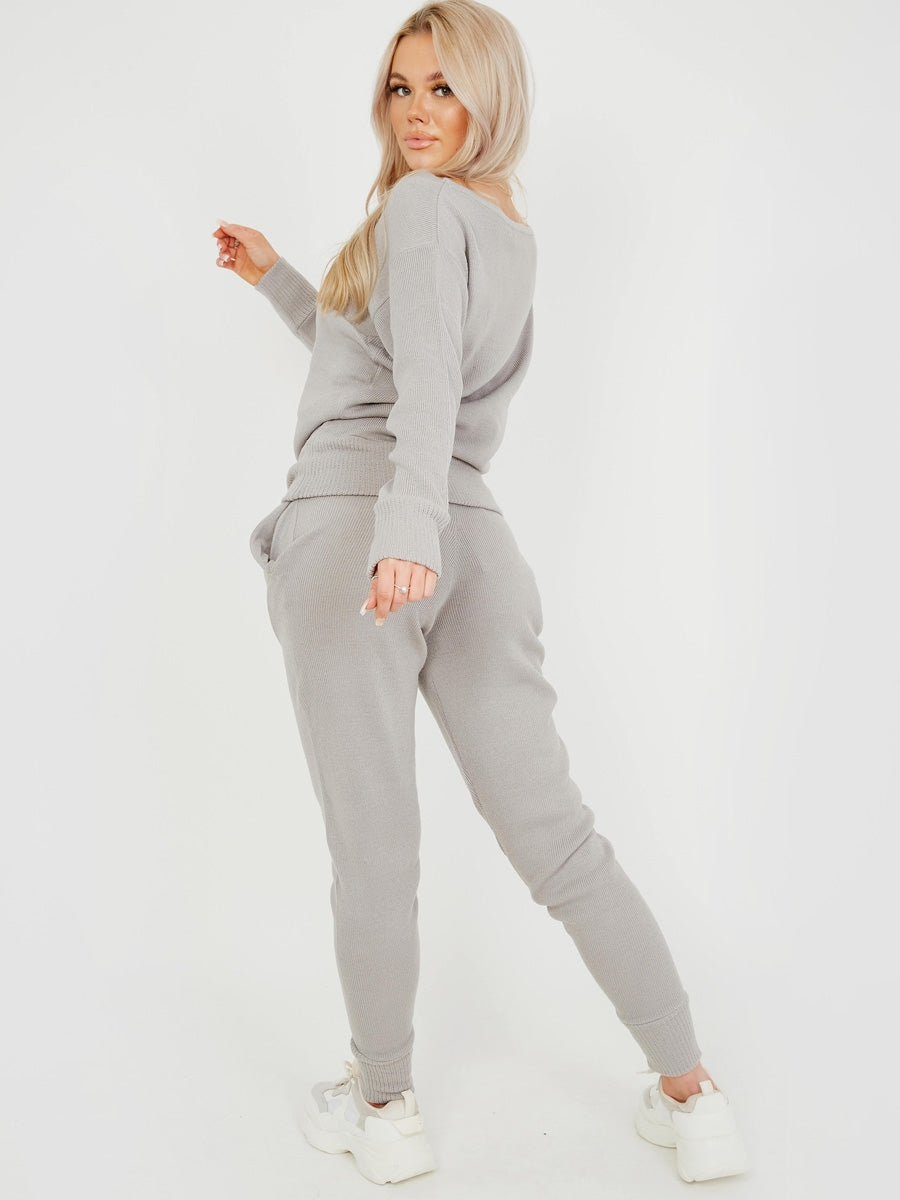 Scoop Neck Knitted Lounge Co-ord